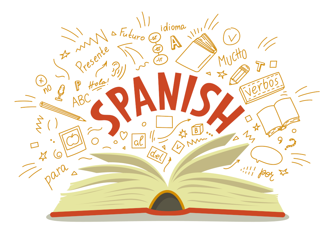 Spanish language institute Spanish book and words